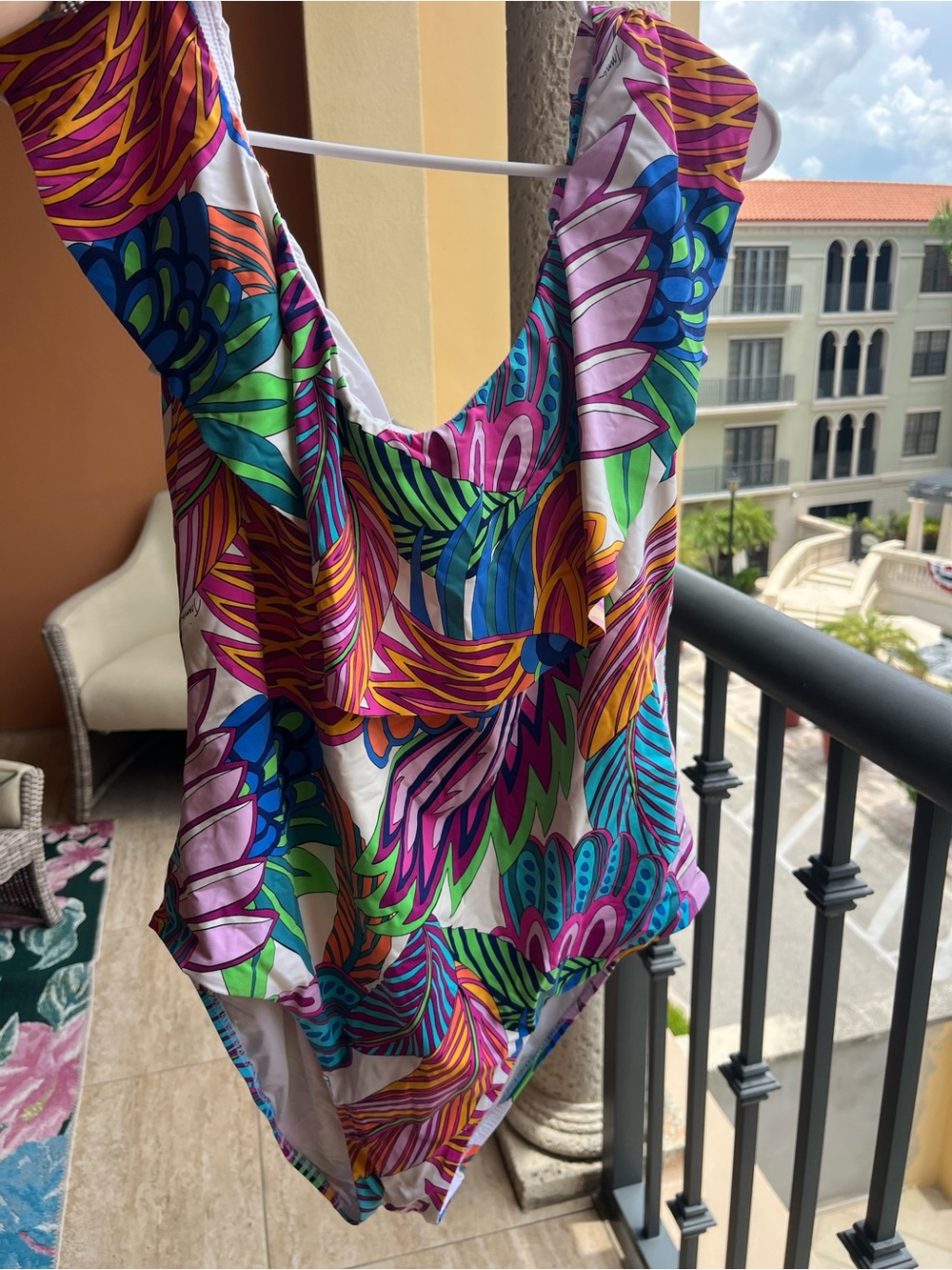 Trina Turk Multicolor Floral One-Piece Swimsuit Pucci Inspired - Picture 4 of 6